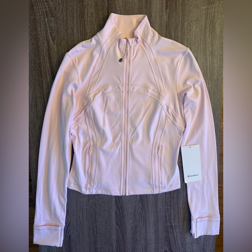 Lululemon Define Cropped Jacket Nulu. Strawberry Milkshake. Size 10. Light Pink.